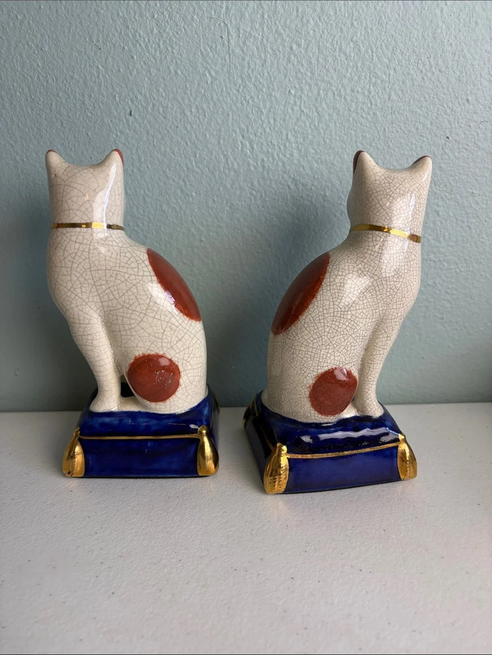 Vintage Fitz & Floyd Figural Cat Bookends